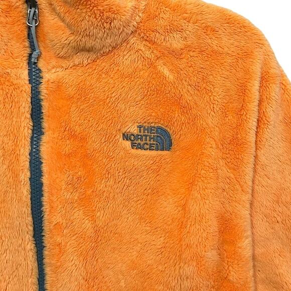 The North Face Full Zip Osito Jacket Womens Sz S Bright Orange Fleece Y2K Casual - Picture 5 of 8